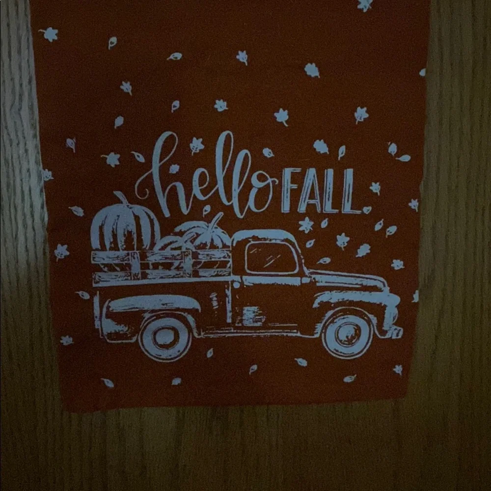 Orange Fall Themed Hand Towel